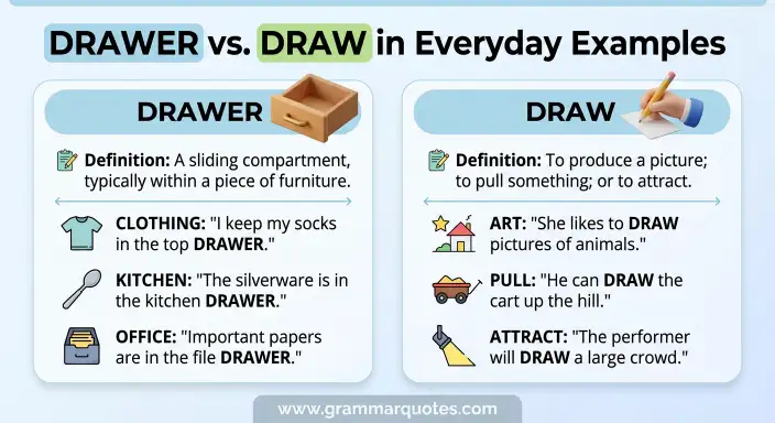 Draw and Drawer in Everyday Examples