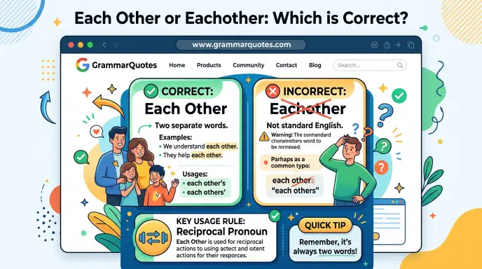 Each Other or Eachother
