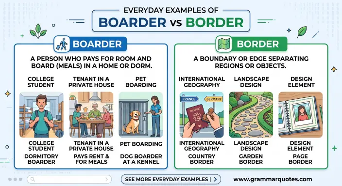 Everyday Examples of Boarder vs Border