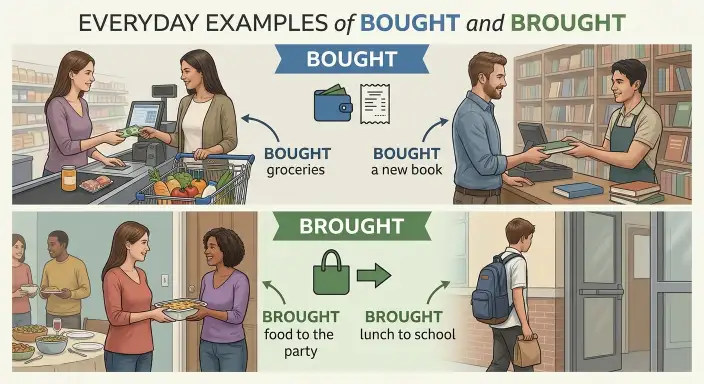 Everyday Examples of Bought and Brought