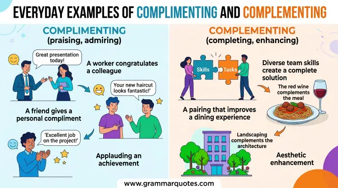 Everyday Examples of Complimenting and Complementing