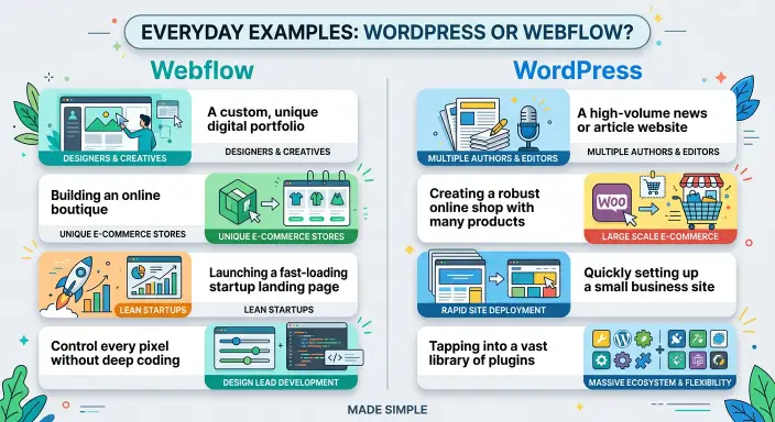 Everyday Examples: Webflow or WordPress?