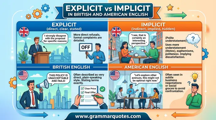 Explicit vs Implicit in British and American English