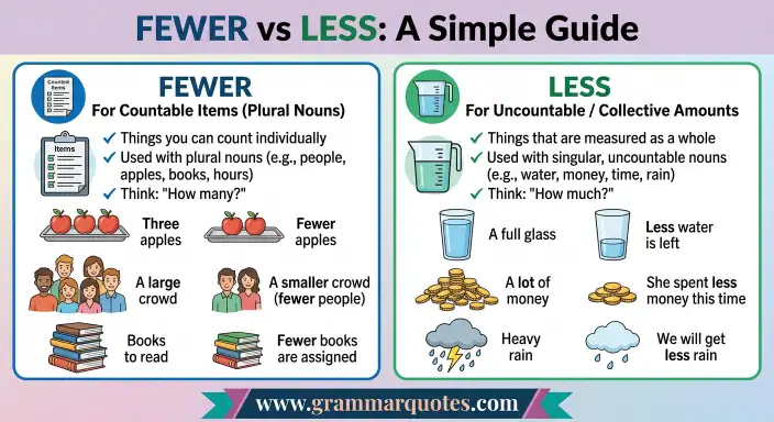 fewer vs less
