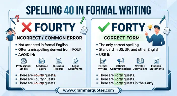 Fourty or Forty in Formal Writing