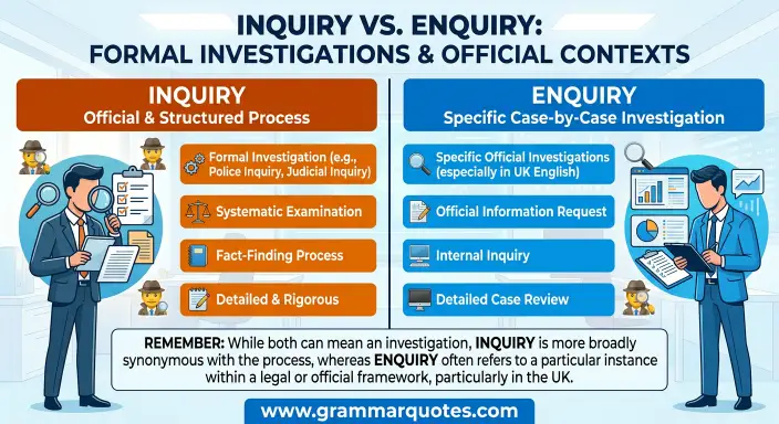 Inquiry vs Enquiry for Formal Investigations