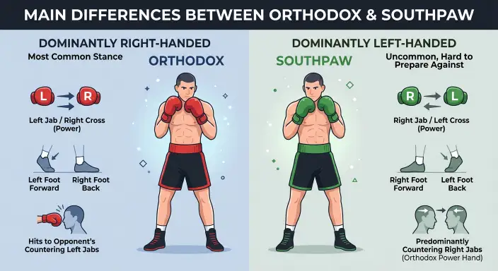 Main Differences Between Orthodox and Southpaw