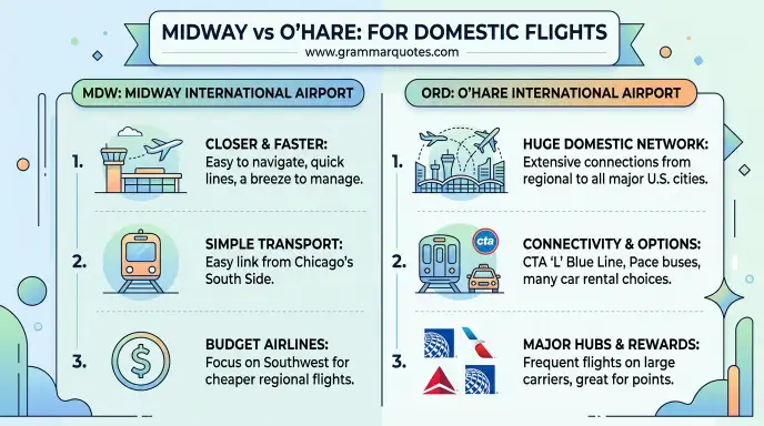Midway or O'Hare for Domestic Flights