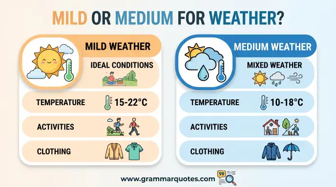 Mild or Medium for Weather