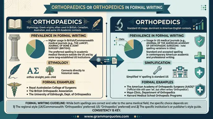 Orthopaedics or Orthopedics in Formal Writing