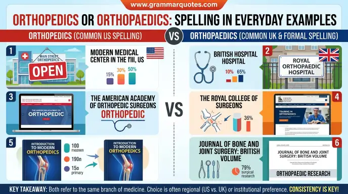 Orthopedics or Orthopaedics in Everyday Examples