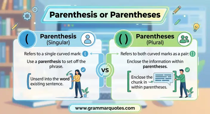 parenthesis or parentheses