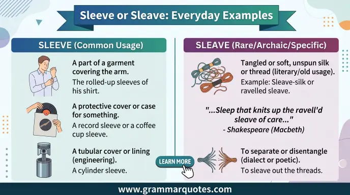 Sleeve or Sleave: Everyday Examples