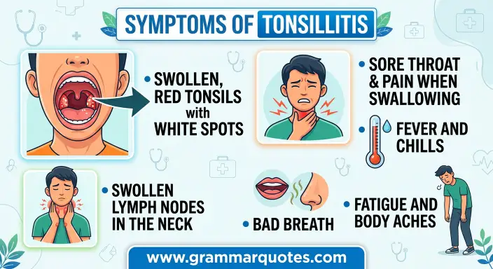 Symptoms of Tonsillitis